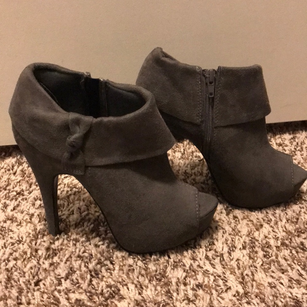Gray booties